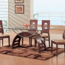 Dinette Set 63DT-63DC Mahogany Finished 5pc in Contemporary