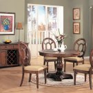 Dining Room Set Distressed Brown Wood Slate Inserts (100061)