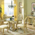 Dining Set Coronado White Wash Round Table 5pc