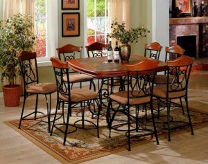 Dining Set Liz 9pc Counter Height