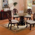 Dining Set Master Cherry Finish Round 5pc