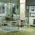 Dining Set 100600/02 Cream And Pine 7pc In A Classic Country Design