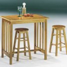 Breakfast Set Metro Oak/Terracotta Mission Style Tile Top 3pc