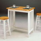 Dining Set Breakfast Natural/White