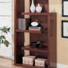 Bookcase Semi-Backless in Warm Brown Finish 800256