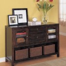 Console Table 950153 Storage w/Baskets
