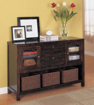 Console Table 950153 Storage w/Baskets