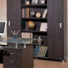 Office Book Case Credenza Cappuccino Finish