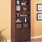 Home Office Bookcase Tobacco Finish