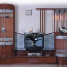 Wall Unit Entertainment with Two Glass Doors Compartments 'A2-052' in Cherry Finish