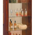 Colored Vetrina D92 Brown with Glass Doors and Shelves