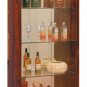 Colored Vetrina D92 Brown with Glass Doors and Shelves
