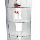 Glass Display Case with Curved Walls