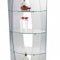 Glass Display Case with Curved Walls
