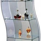 Display Case Louis Silver Finished with Four Glass Shelves