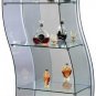 Display Case Louis Silver Finished with Four Glass Shelves