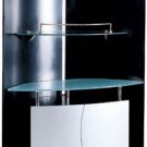 Bar Cabinet Vivaldy Black Stylish Wooden with Glass Shelves