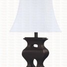 Table Lamp Set of Two Poly/Fabric Cappuccino Finish