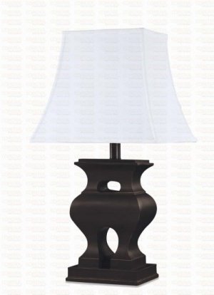 Table Lamp Set of Two Poly/Fabric Cappuccino Finish