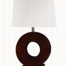 Table Lamp Set of Two "O" Metal /Fabric Cappuccino Finish