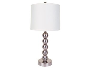 Table Lamp Modern Silver 26"H