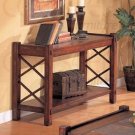 Coffee Table X Design Slate Inlay Home Accent Wooden