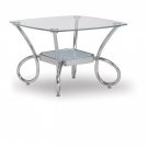 Coffee Table 559 Glass and Chrome End Table