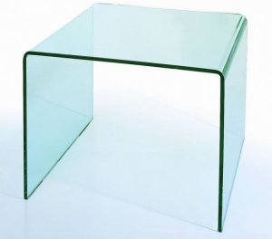 Coffee Table C26E Cubicle Bent Glass End Table