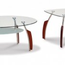 Coffee Table 138C 138E Crestone Occasional and End Table Set in Mahogany Finish 2PC