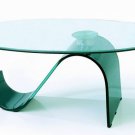 Coffee Table C22 Glass with Curved Glass Base