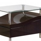 End Table 759E London In Mahogany on Dark Brown Finish