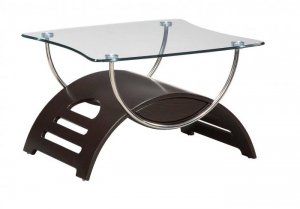 Coffee Table 63E Stacy In Wenge, Cherry or Mahogany Finish