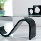 Coffee Table 23C Curved base Black