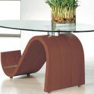 Coffee table 23C Curved Base Mahogany