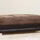 Ottoman Luna in Chocolate Fabric
