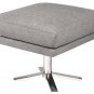 Ottoman Sly in Cream Fabric by Nuevo