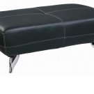 Ottoman 546OTT Fashionable Black Leather