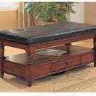 Ottoman/Bench Rich Dark Cherry Finish
