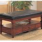 Ottoman/Bench Rich Dark Cherry Finish