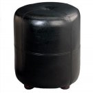 Ottoman Occasional Upholstered Round In Black Finish