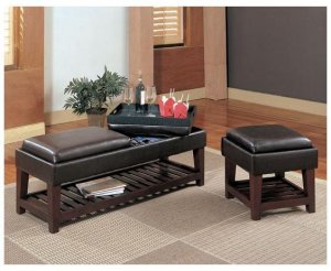 Ottoman Flip Top Bench 2PC