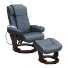 Massage Recliner Chair with Ottoman Vivaxy Black