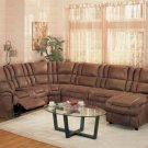 Sectional Sofa Set Tuscany Collection Microfiber Motion with Right or Left Chaise
