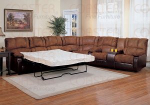 Sectional Sofa Ronan Two Tone 3pc Motion with Sleeper