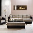 Sectional Sofa Bed Vision with Storage in Light Brown Color