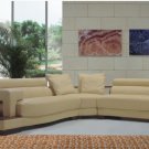 Sectional Set 46 in Beige Leather