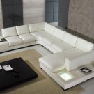 Sectional Sofa T35 Modern White Leather