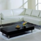 Sectional Sofa Vogue Full Bycast White Leather Elegant Contemporary