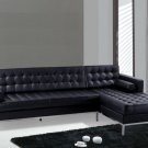 F14 Sectional Sofa Leather Available in Black,Brown and White Color