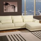 Leather Sectional Lima in Cream Leather